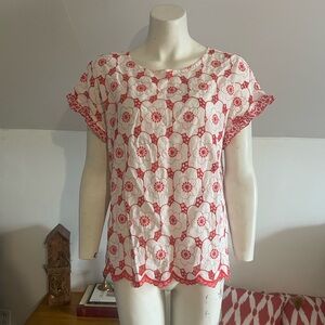 Tristan 100% Cotton Embroidery Blouse Size XL